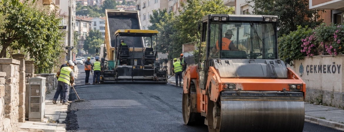 Çekmeköy’de Yol Yenileme Çalışmaları Hız Kesmeden Devam Ediyor